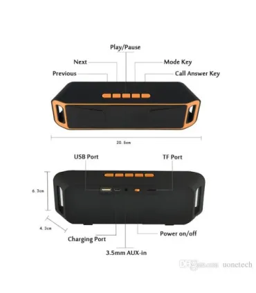 Портативная MP3 колонка UKC MegaBass SC-208 оптом, UKC , 4,80 $