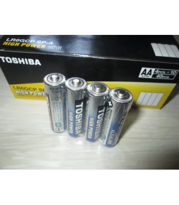 Батарейки пальчикові TOSHIBA LR6 AA ALKALINE оптом, TOSHIBA , 0,25 $