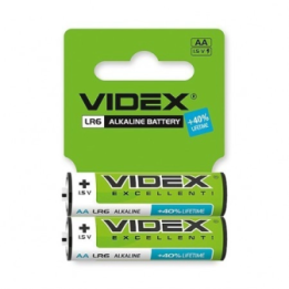 Лучкові пальчикові батареї VIDEX LR6 (AA) ALKALINE оптом, Videx , 0,25 $