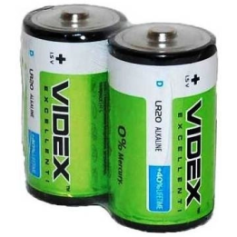 Лучні батареї бочонки VIDEX LR20 (D) ALKALINE оптом, Videx , 1,30 $