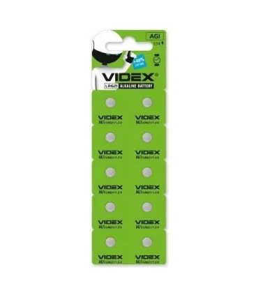Щелочные батарейки для часов Videx AG1 (LR621) оптом, Videx , 0,08 $