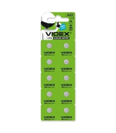 Лужні батарейки таблетки VIDEX AG3 (LR41) 10 шт оптом, Videx , 0,08 $