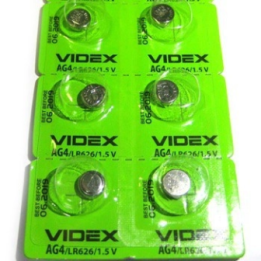 Лужні батарейки таблетки VIDEX AG 4 (LR626) оптом, Videx , 0,10 $