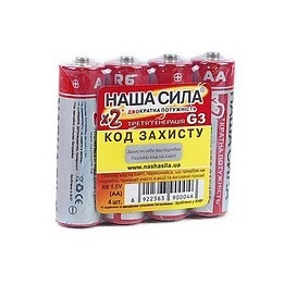 Сольові пальчикові батареї НАША СИЛА R6 (AA) оптом, НАША СИЛА , 0,15 $