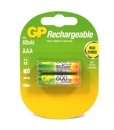 Аккумуляторные минипальчиковые батарейки GP R03 AAA 600 mAh оптом, GP Super , 1,15 $