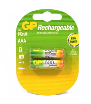 Аккумуляторные минипальчиковые батарейки GP R03 AAA 600 mAh оптом, GP Super , 1,15 $