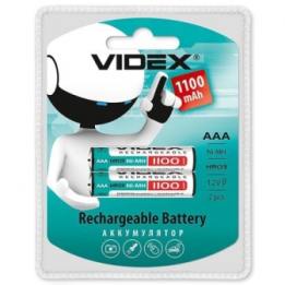 Акумулятор HR03 AAA 1100mAh 2 шт. в упаковці оптом, Videx , 1,40 $