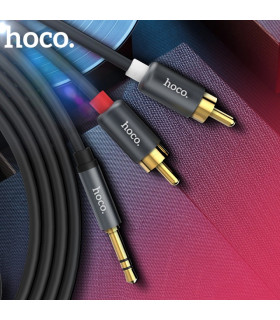 Кабель перехідник AUX Hoco UPA10 Lotus 1x 3.5M - 2xRCA оптом, Hoco , 3,30 $