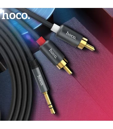 Кабель перехідник AUX Hoco UPA10 Lotus 1x 3.5M - 2xRCA оптом, Hoco , 3,30 $