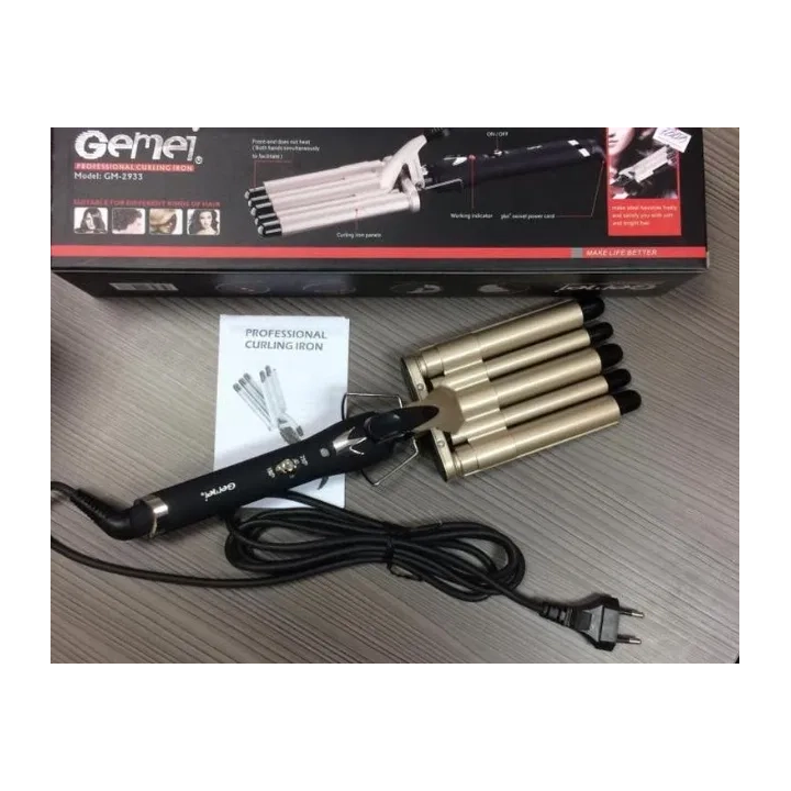Плойка для волос 17 мм 5 в 1 GEMEI GM-2933 оптом, Gemei , 11,00 $