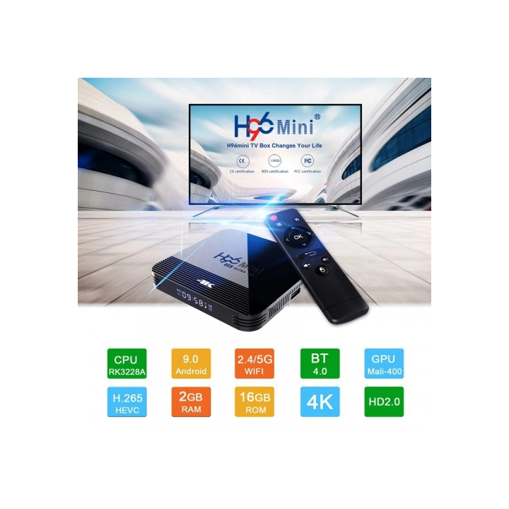 Приставка Android Smart TV Box H96 mini 2/16Gb Android 9.0 оптом, TV Shop , 38,00 $