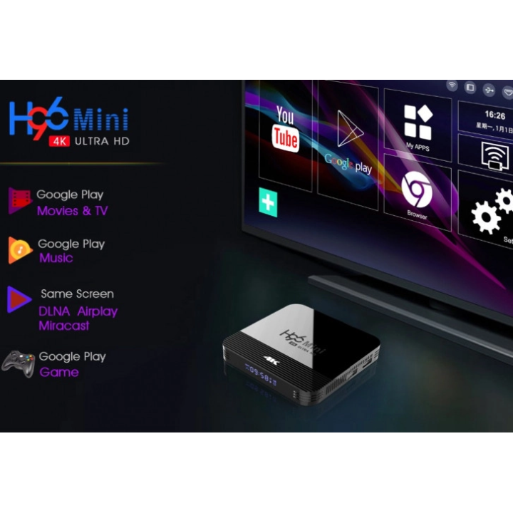 Приставка Android Smart TV Box H96 mini 2/16Gb Android 9.0 оптом, TV Shop , 38,00 $