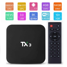 Смарт TV приставка TV Box TX3 mini 4/64Gb Android 9.0 оптом, TV Shop , 28,00 $