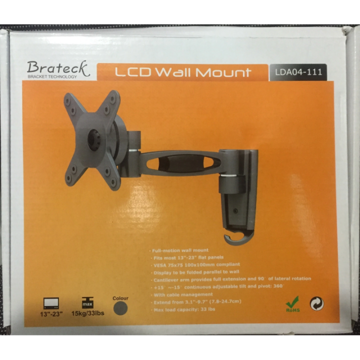Кронштейн крепление Brateck LDA04-111 13"-23" оптом, Brateck , 11,00 $