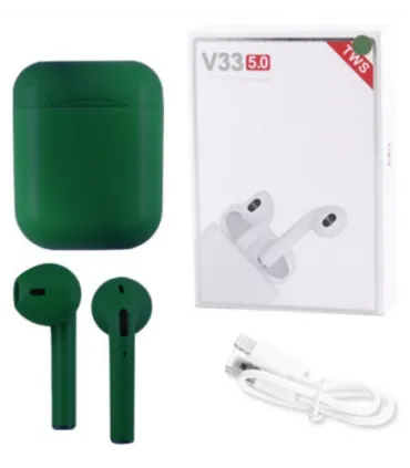 Бездротові bluetooth-навушники Green TWS V33 з боксом оптом, Cope , 7,30 $