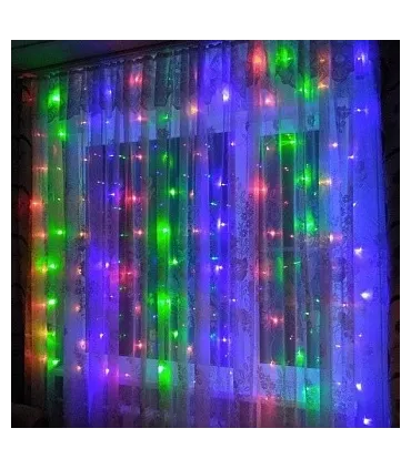 Гірлянда штора на 144 LED 2*2 метри колір Mix RD-087 оптом, TV Shop , 5,20 $