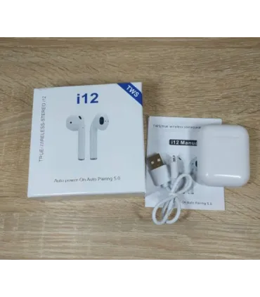 Бездротові Bluetooth навушники i12 TWS з боксом Білі оптом, Cope , 4,50 $