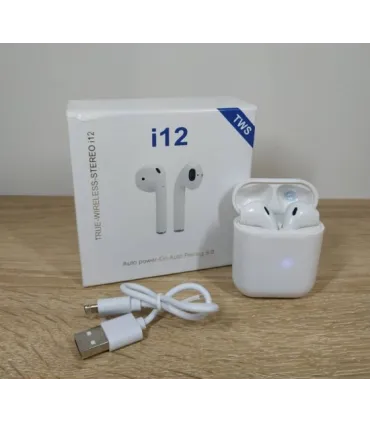 Бездротові Bluetooth навушники i12 TWS з боксом Білі оптом, Cope , 4,50 $