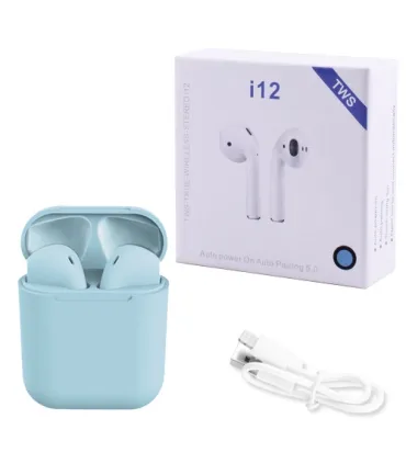Бездротові Bluetooth навушники i12 TWS blue з боксом оптом, Cope , 5,00 $
