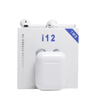 Бездротові Bluetooth навушники i12 TWS з боксом Білі оптом, Cope , 4,50 $