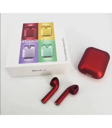 Беспроводные Bluetooth наушники с боксом inPods i12 tws Pro красные оптом, Cope , 6,00 $