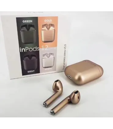 Беспроводные Bluetooth наушники с боксом inPods i12 tws Pro золотые оптом, Cope , 6,00 $
