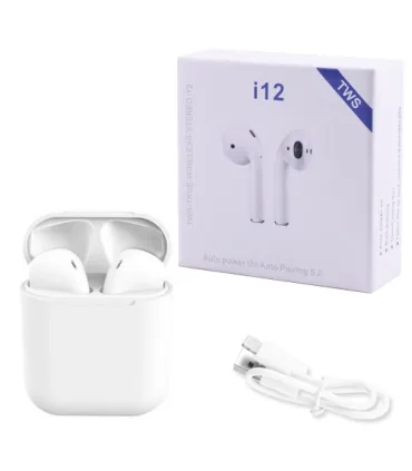 Бездротові Bluetooth навушники i12 TWS з боксом Білі оптом, Cope , 4,50 $