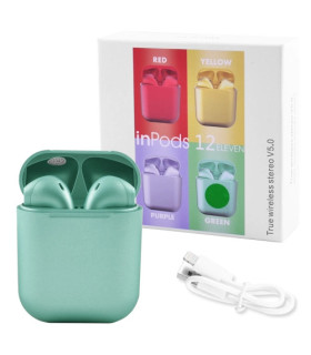 Бездротові Bluetooth навушники з боксом inPods i12 tws Pro Зелені оптом, Cope , 6,00 $