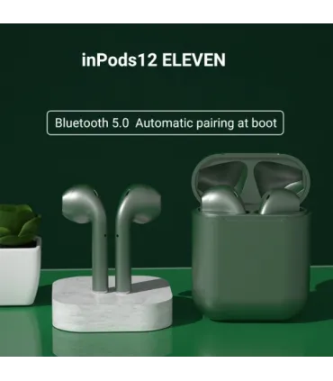 Беспроводные Bluetooth наушники с боксом inPods i12 tws Pro Зеленые оптом, Cope , 6,00 $
