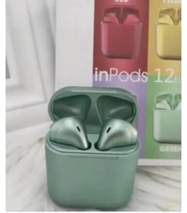 Беспроводные Bluetooth наушники с боксом inPods i12 tws Pro Зеленые оптом, Cope , 6,00 $