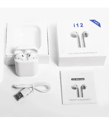 Бездротові Bluetooth навушники i12 TWS з боксом Білі оптом, Cope , 4,50 $