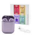 Беспроводные Bluetooth наушники с боксом inPods i12 tws Pro лиловые