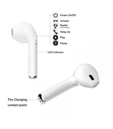 Черные Bluetooth беспроводные наушники i7 TWS mini с кейсом оптом, Cope , 3,50 $