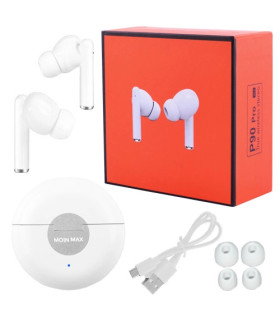 Беспроводные наушники Moin Max P90 Pro с боксом white оптом, Cope , 11,80 $