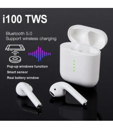 Чорні бездротові навушники Bluetooth i100 з кейсом оптом, Cope , 12,00 $