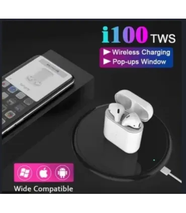 Чорні бездротові навушники Bluetooth i100 з кейсом оптом, Cope , 12,00 $