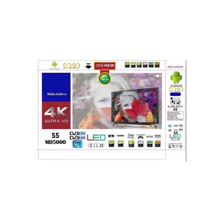 Плоский Led LCD 4К Smart TV 55" дюймів оптом, TV Shop , 280,00 $