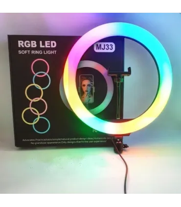 Разноцветная кольцевая лампа RGB MJ-33 оптом, TV Shop , 11,00 $