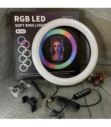 Разноцветная кольцевая лампа RGB MJ-33 оптом, TV Shop , 11,00 $