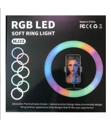 Разноцветная кольцевая лампа RGB MJ-33 оптом, TV Shop , 11,00 $