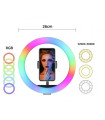 Кольорова кільцева лампа 26 см RGB MJ-26