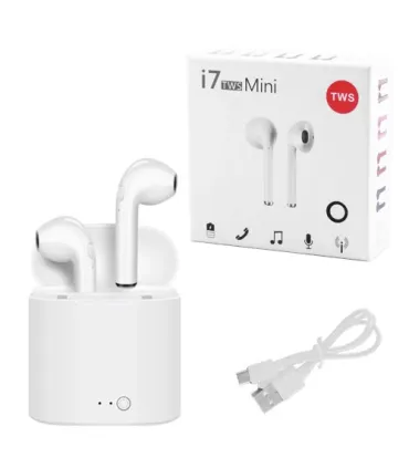 Белые Bluetooth беспроводные наушники i7 TWS mini с кейсом оптом, Cope , 3,30 $