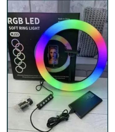 Кольорова кільцева лампа із пультом 36 см LED RGB MJ-36 оптом, TV Shop , 16,00 $