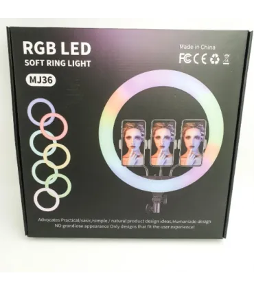 Кольорова кільцева лампа із пультом 36 см LED RGB MJ-36 оптом, TV Shop , 16,00 $