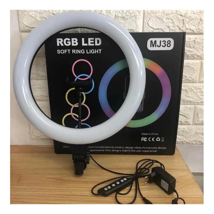 Цветная кольцевая LED селфи лампа 38 см RGB MJ-38 оптом, TV Shop , 21,00 $