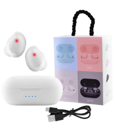 Беспроводные наушники капельки Touch Two TWS-08 с боксом белые оптом, Cope , 8,50 $