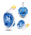 Маска для плавания снорклинга синяя L/XL EasyBreath Tribord
