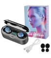 Bluetooth навушники бездротові TWS F9 крапельки з кейсом black