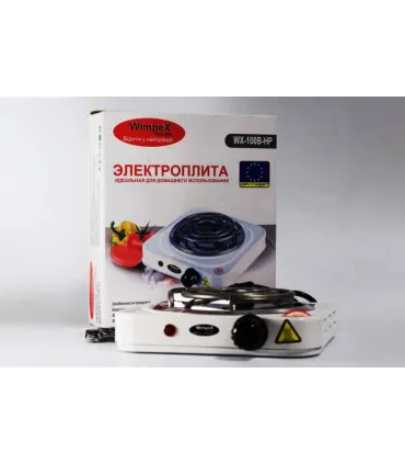 Спіральна електрична плита ТЕН 1000 Вт Wimpex WX-100B оптом, WimpeX , 5,50 $