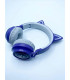 Детские беспроводные наушники светящийся ушки котика J28 Синие оптом, TV Shop , 9,00 $
